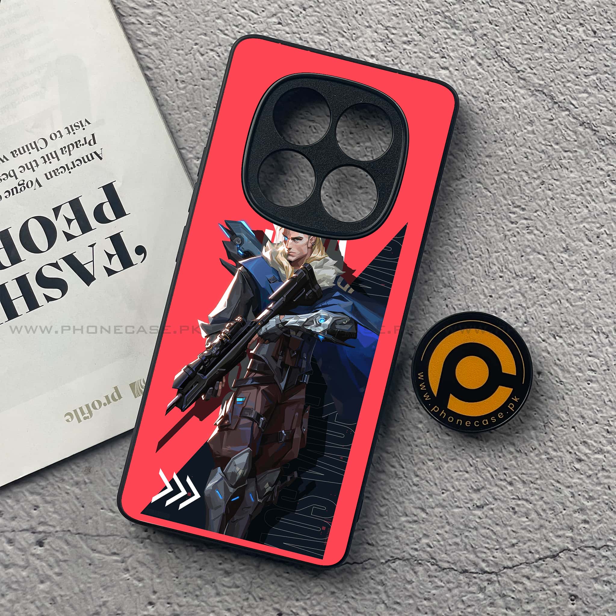 Redmi Note 14 Pro Plus 5G - Battle-Ready Series - Premium Printed Glass soft Bumper shock Proof Case