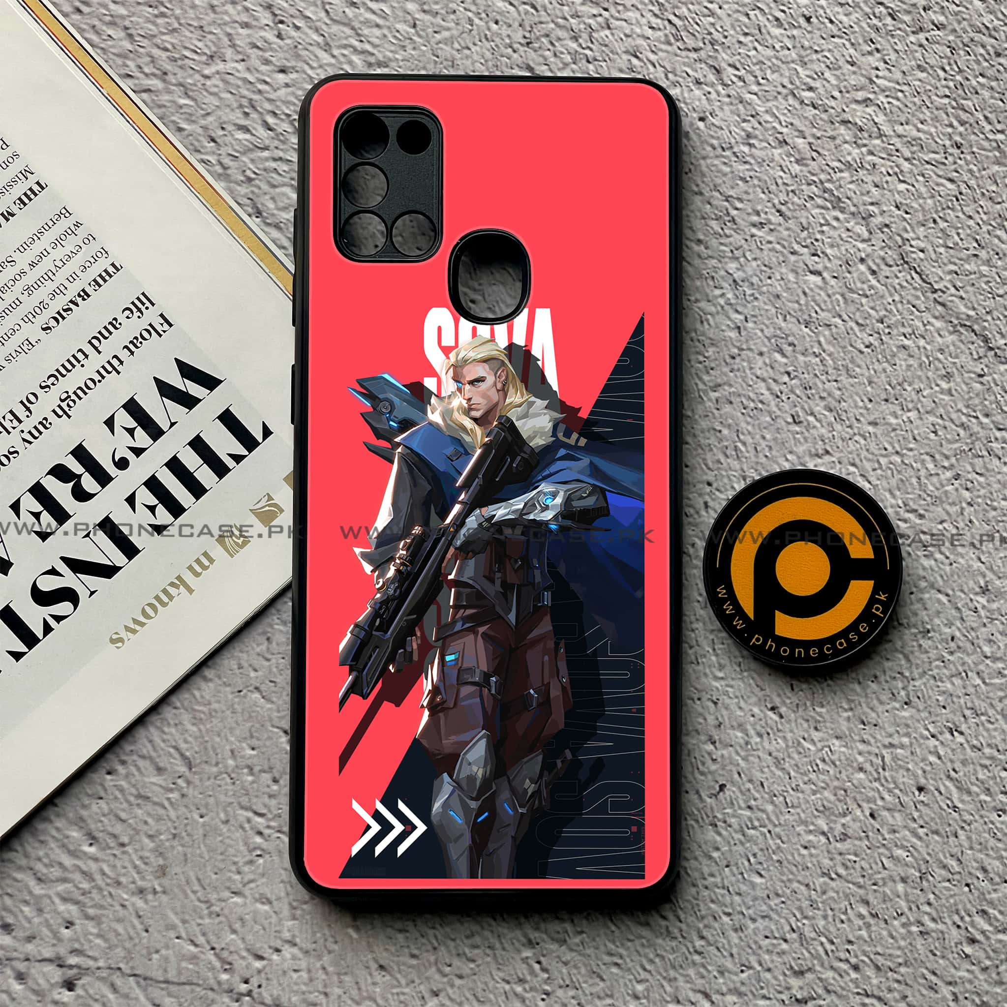 Samsung Galaxy A21s - Battle-Ready Series - Premium Printed Glass soft Bumper shock Proof Case