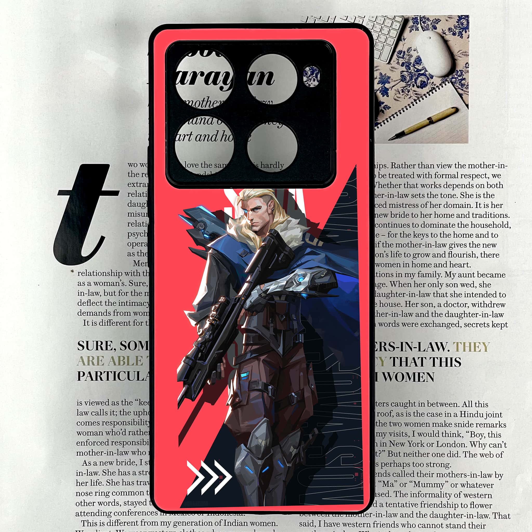 Infinix Note 40 Pro Plus - Battle Ready Series - Premium Metal Printed soft Bumper shock Proof Case