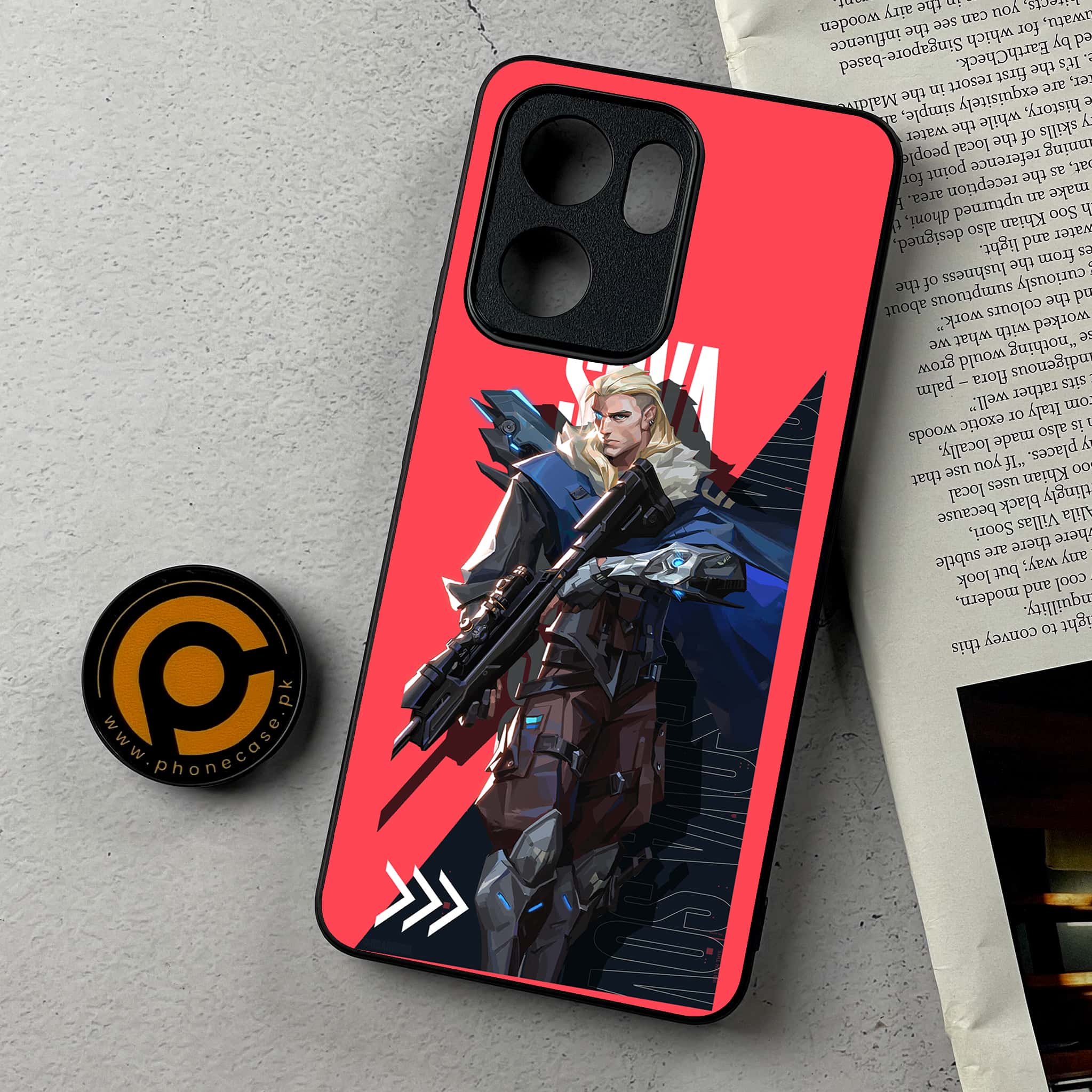 Oppo Reno 14F - Battle-Ready Series - Premium Metal Printed Soft Bumper Shockproof Case