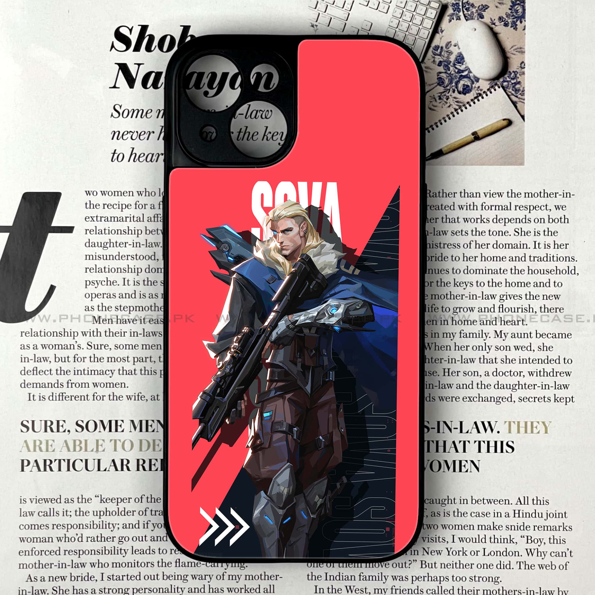 iPhone 14 - Battle-Ready Series - Premium Metal Printed soft Bumper shock Proof Case