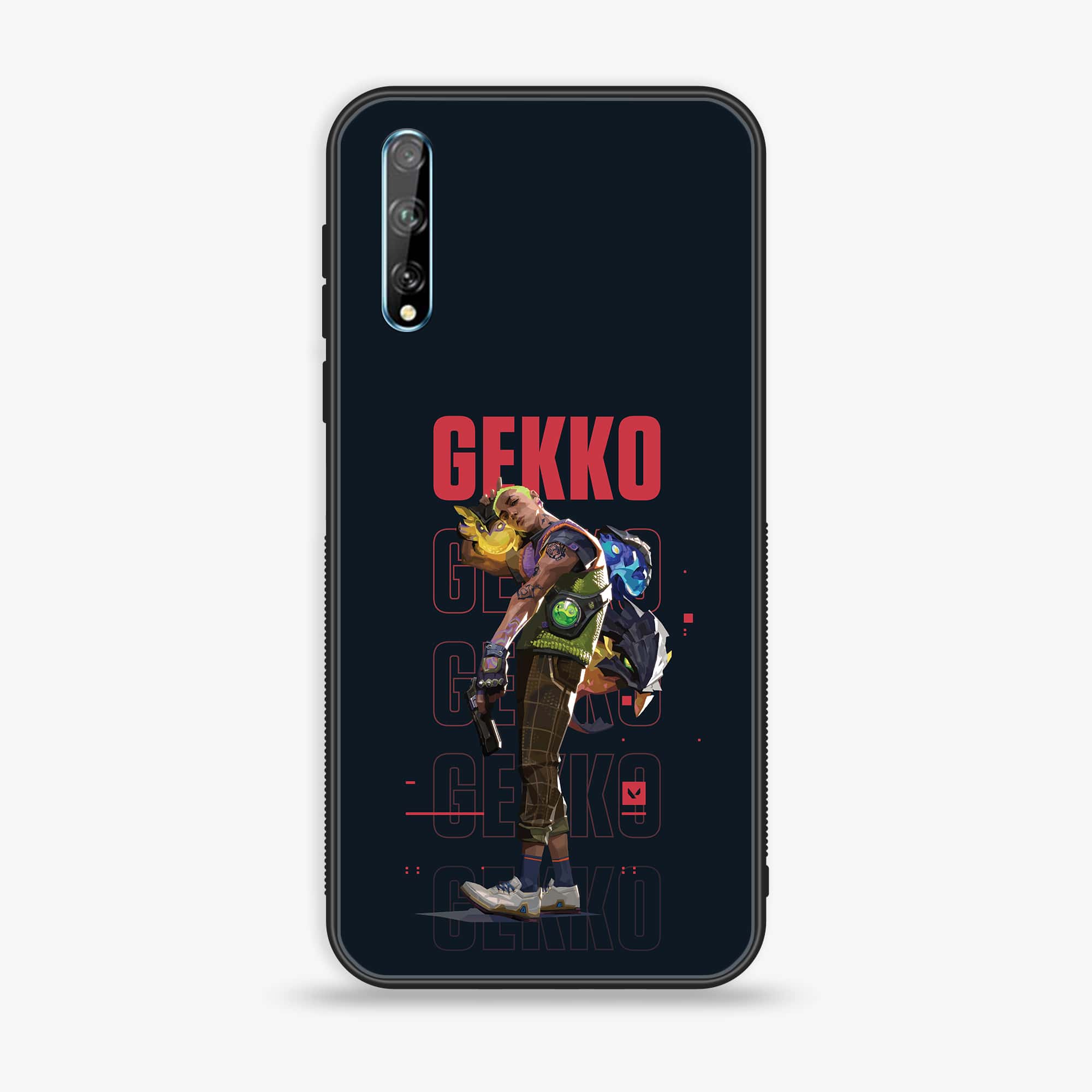 Huawei Y8p - Battle-Ready Series - Premium Printed Glass soft Bumper shock Proof Case