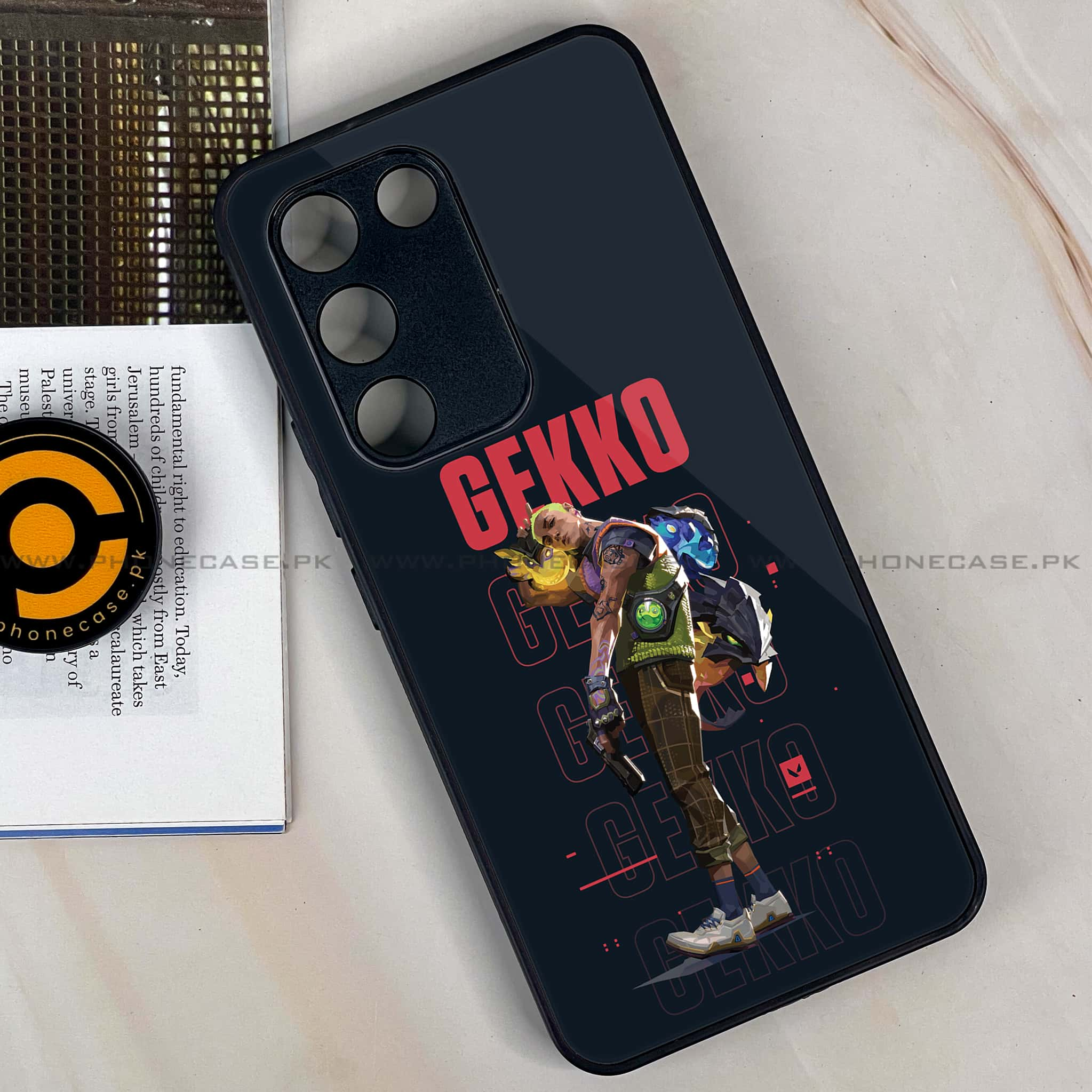 Vivo Y100 -  Battle-Ready - Premium Printed Glass soft Bumper shock Proof Case