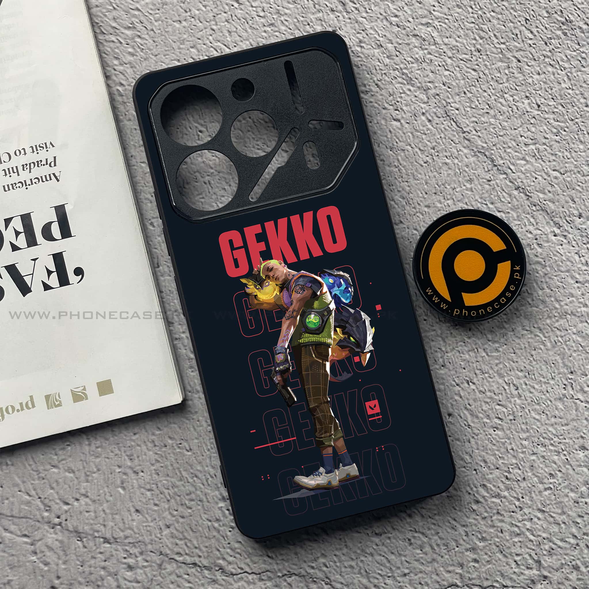 Tecno Pova 6 Pro - Battle-Ready Series - Premium Printed Glass soft Bumper shock Proof Case