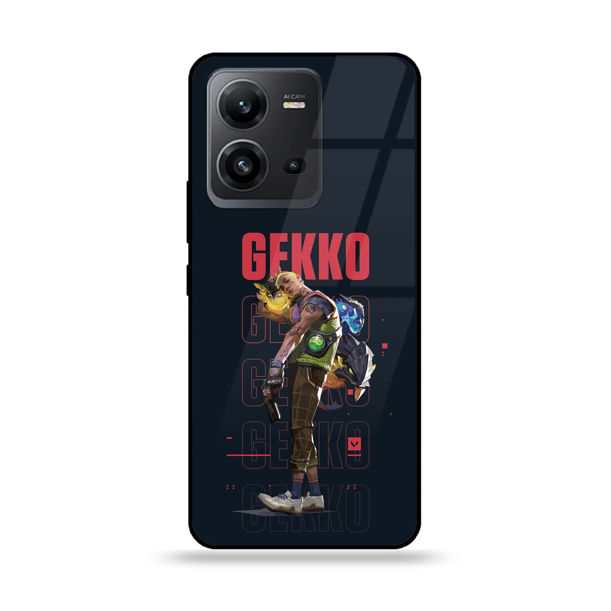 Vivo V25 5G - Battle-Ready Series - Premium Printed Glass soft Bumper shock Proof Case