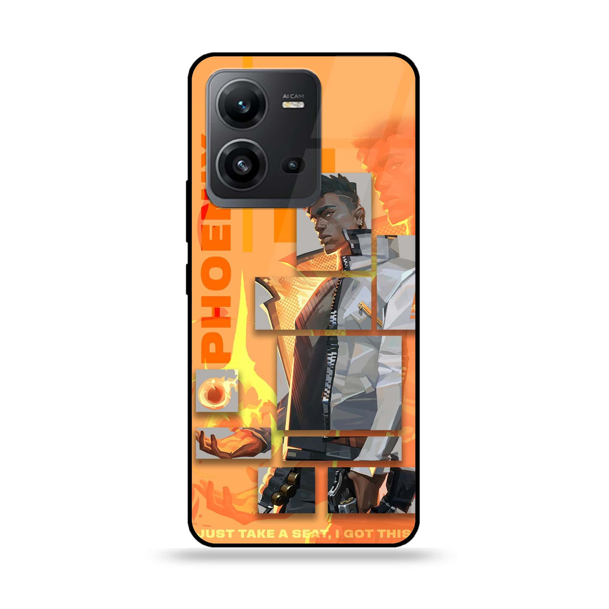 Vivo V25 5G - Battle-Ready Series - Premium Printed Glass soft Bumper shock Proof Case
