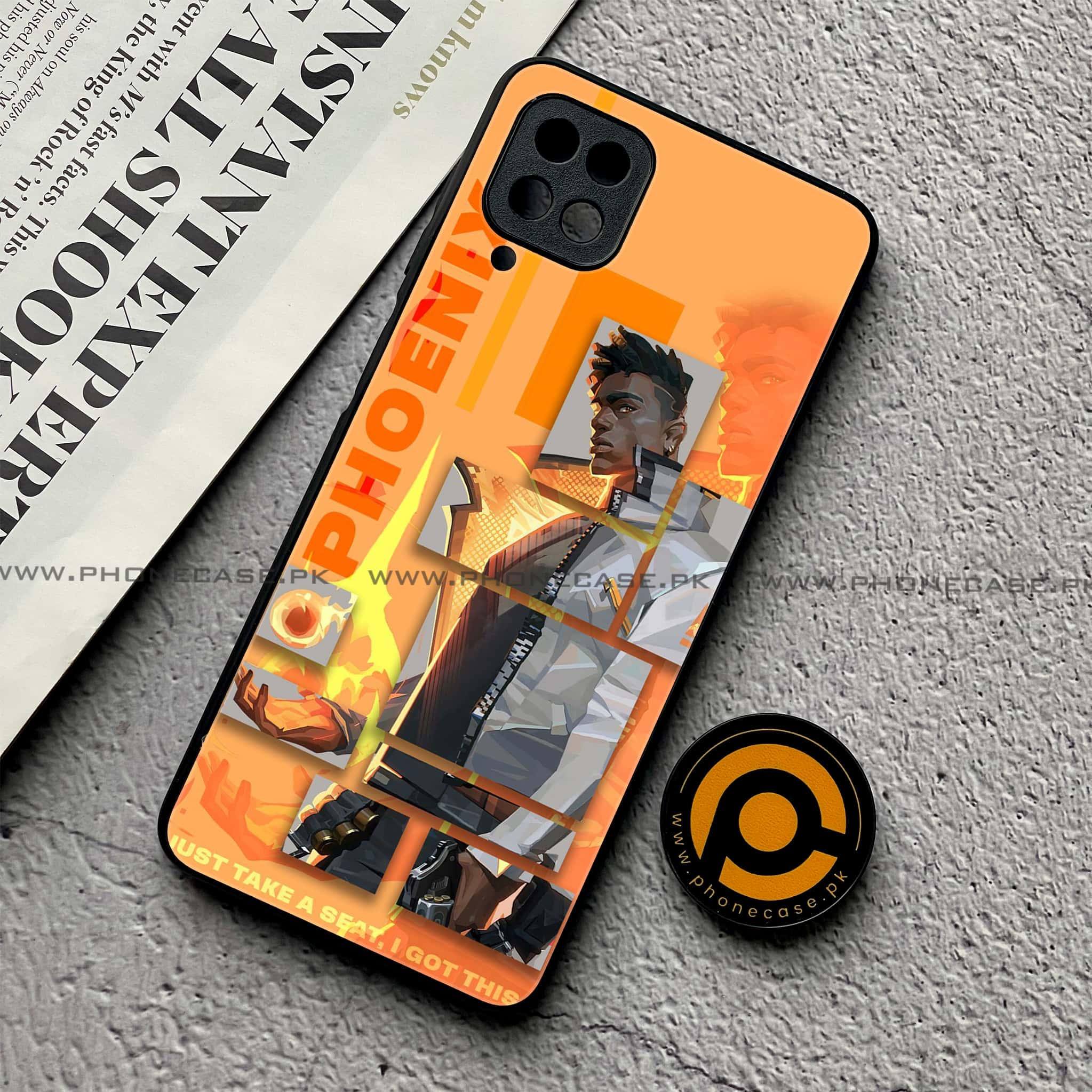 Samsung Galaxy A12 / A12 Nacho -  Battle-Ready Series - Premium Printed Glass soft Bumper shock Proof Case