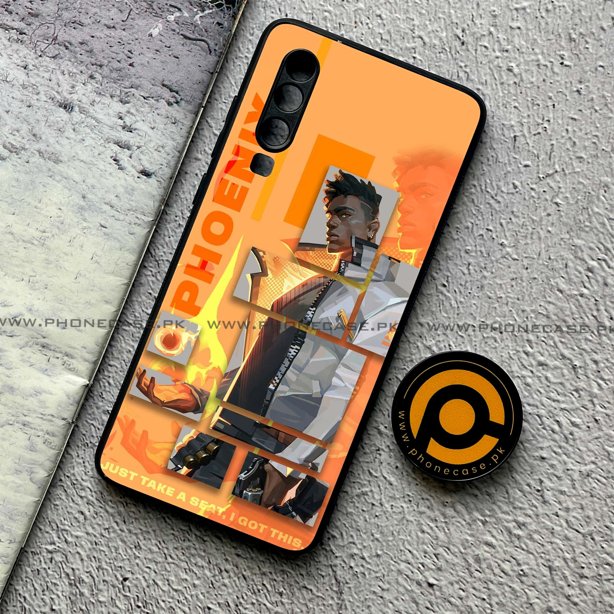 Huawei P30 - Battle-Ready Series - Premium Printed Glass soft Bumper shock Proof Case