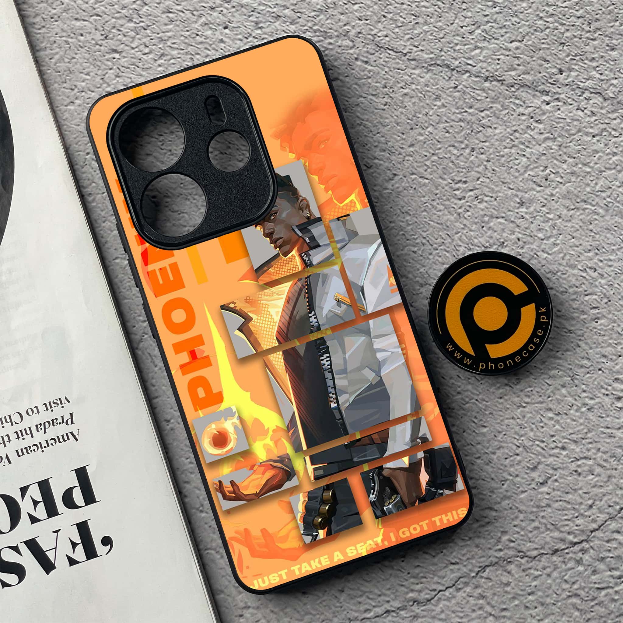 Xiaomi Redmi Note 14 - Battle-Ready Series - Premium Printed Glass soft Bumper shock Proof Case