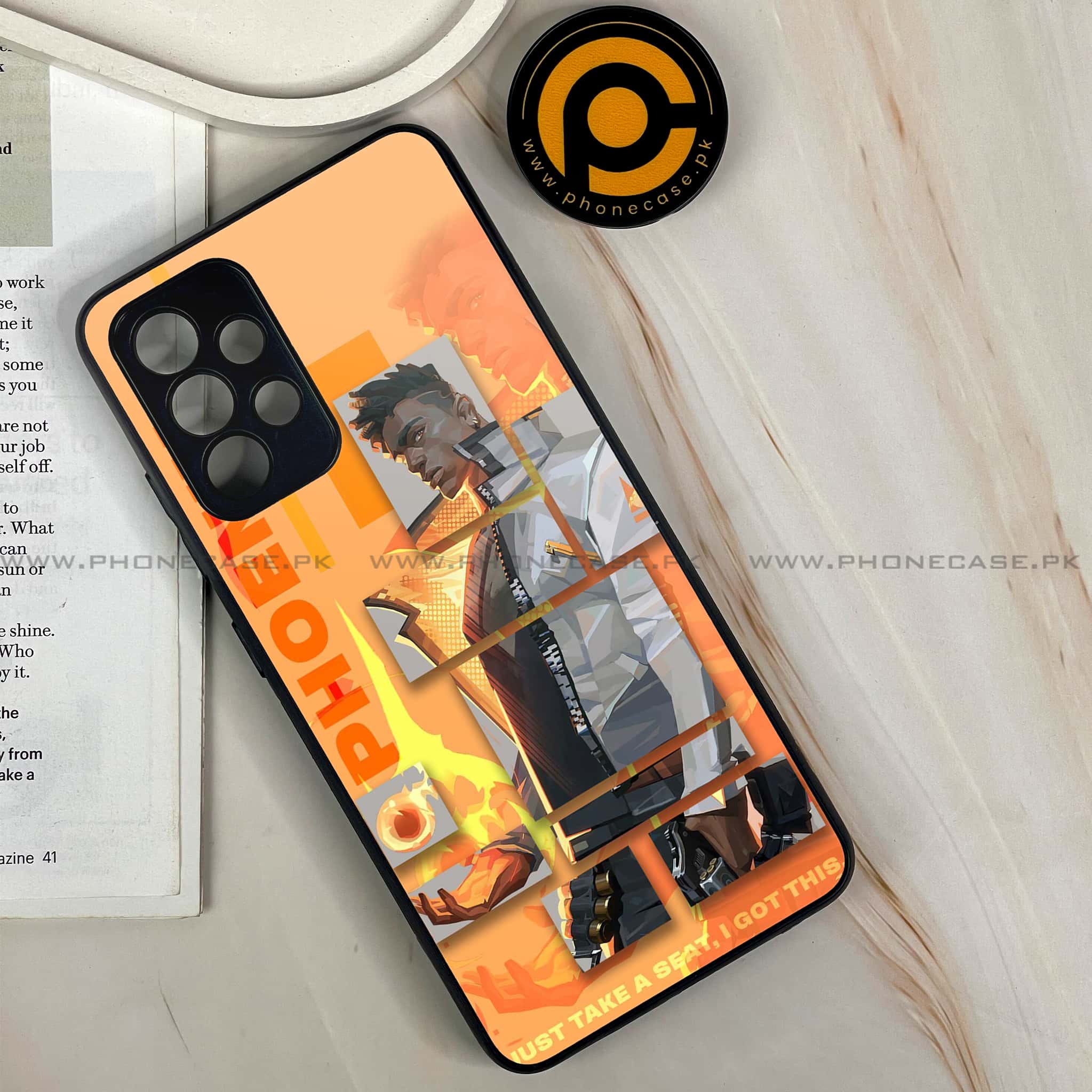 Galaxy A32 - Battle-Ready Series - Premium Printed Glass soft Bumper shock Proof Case