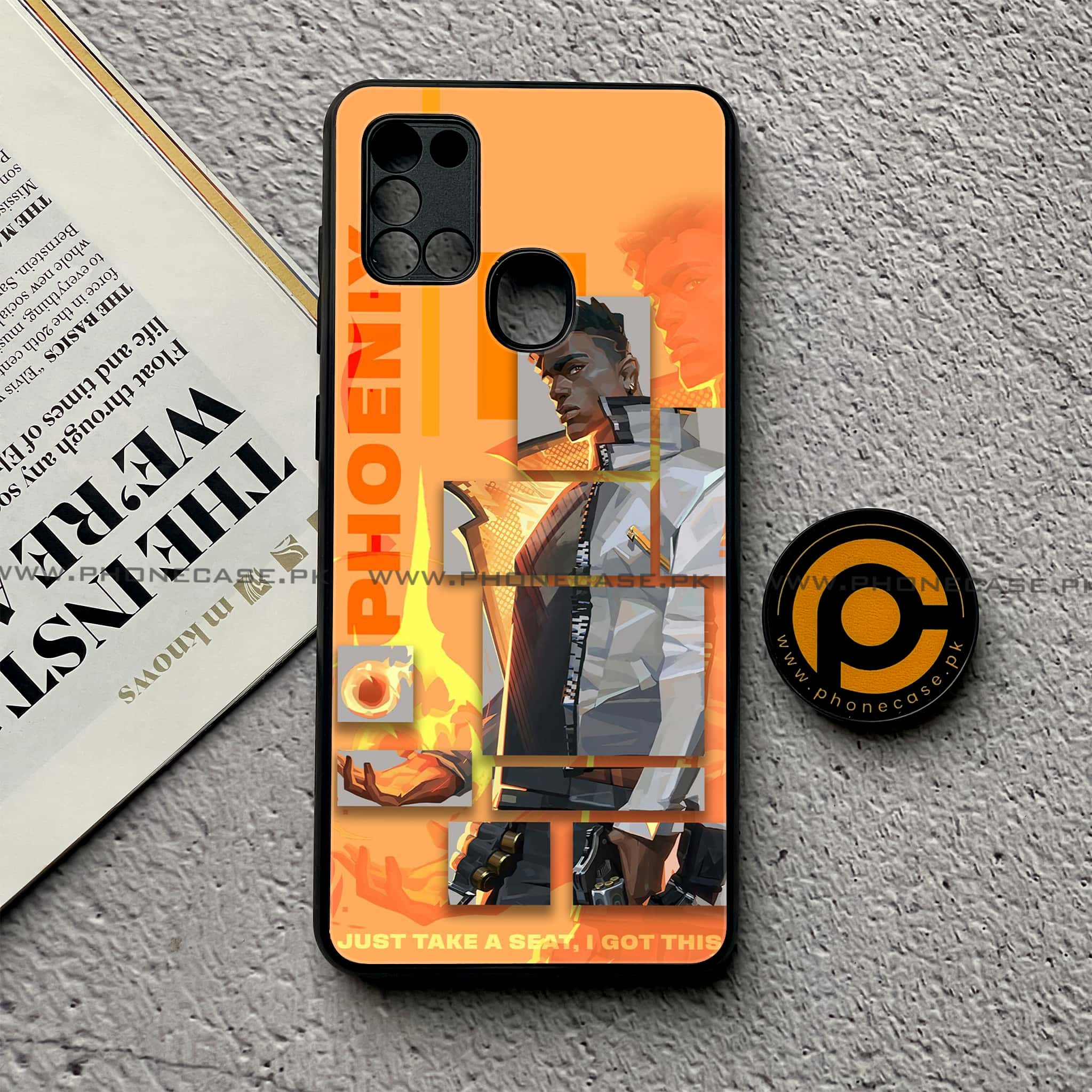 Samsung Galaxy A21s - Battle-Ready Series - Premium Printed Glass soft Bumper shock Proof Case