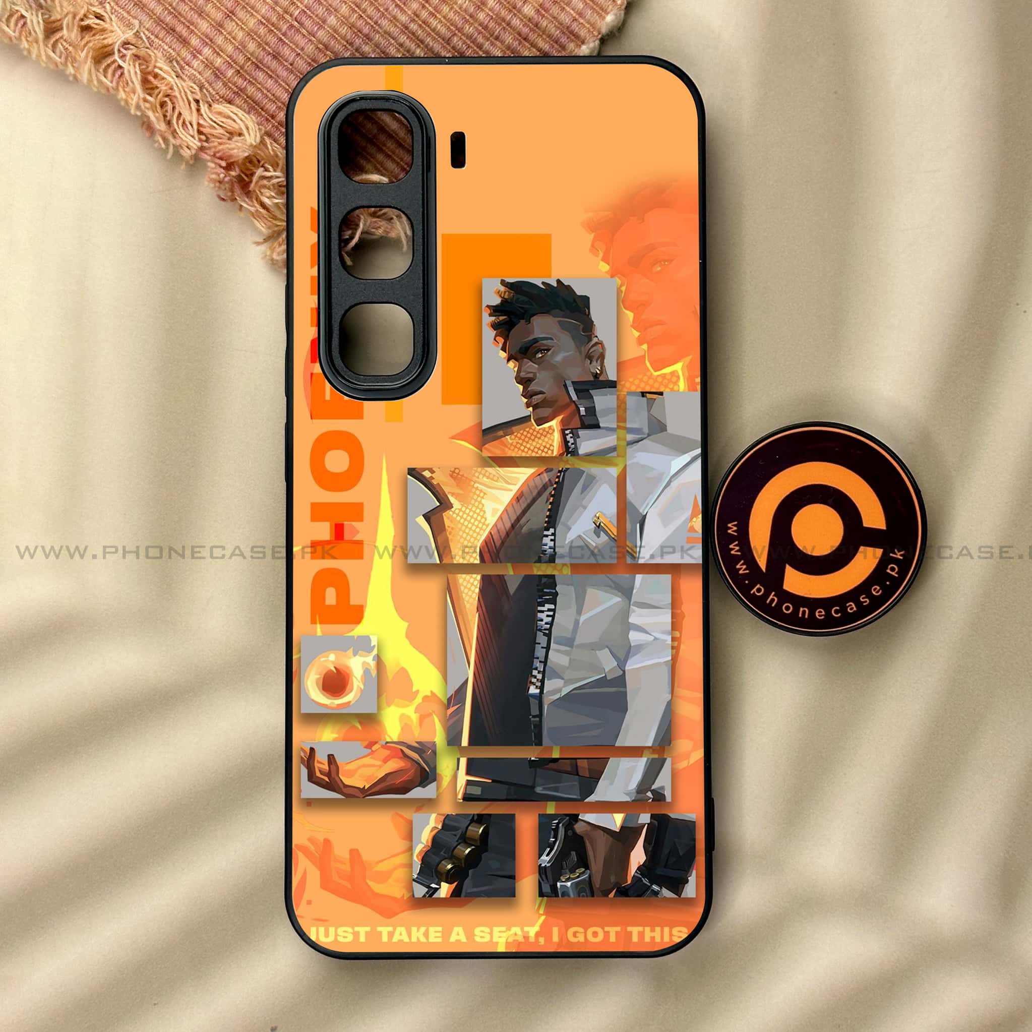 Infinix Hot 60 Pro - Battle-Ready Series - Premium Metal Printed soft Bumper shock Proof Case