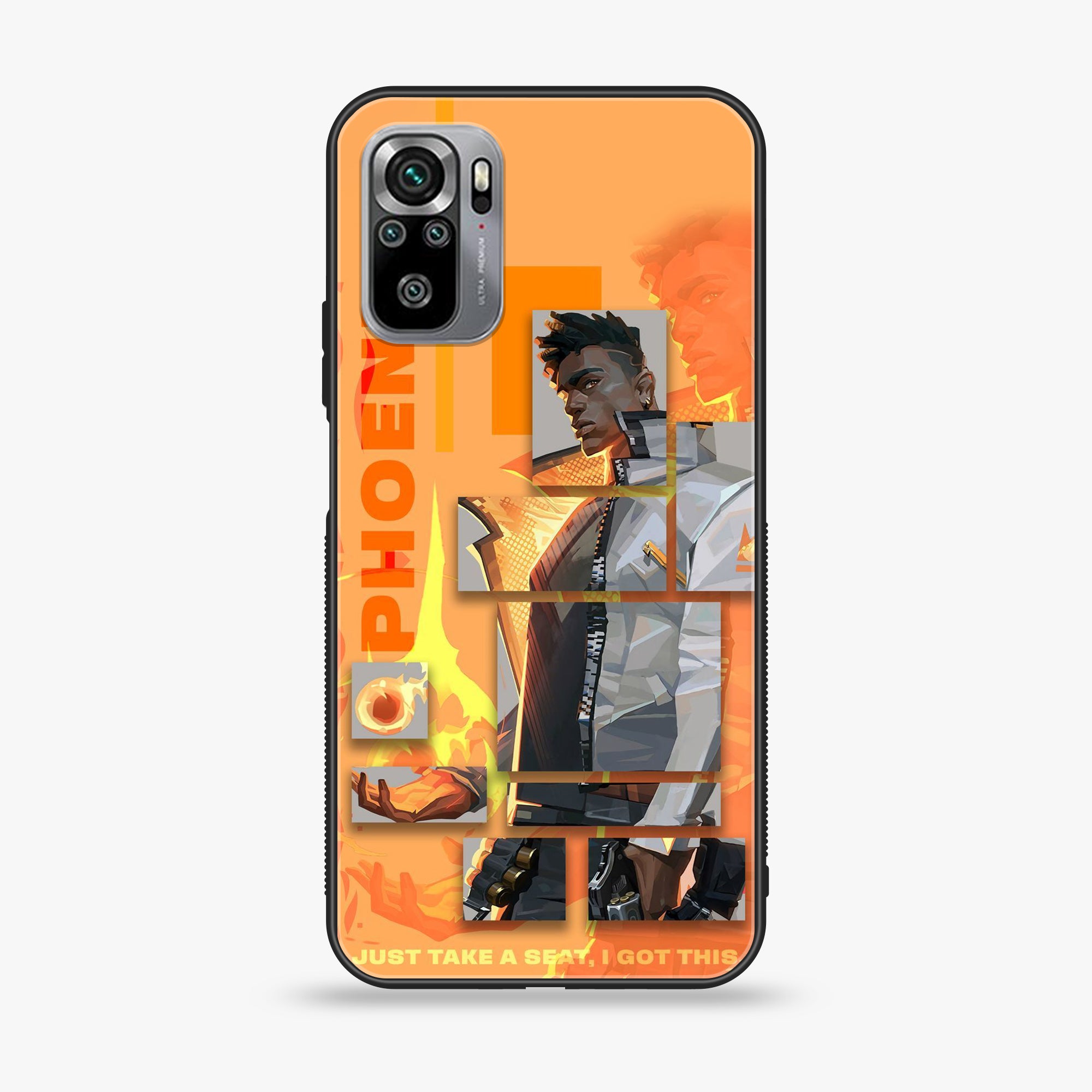 Xiaomi Redmi Note 10S- Battle-Ready - Premium Printed Glass soft Bumper shock Proof Case
