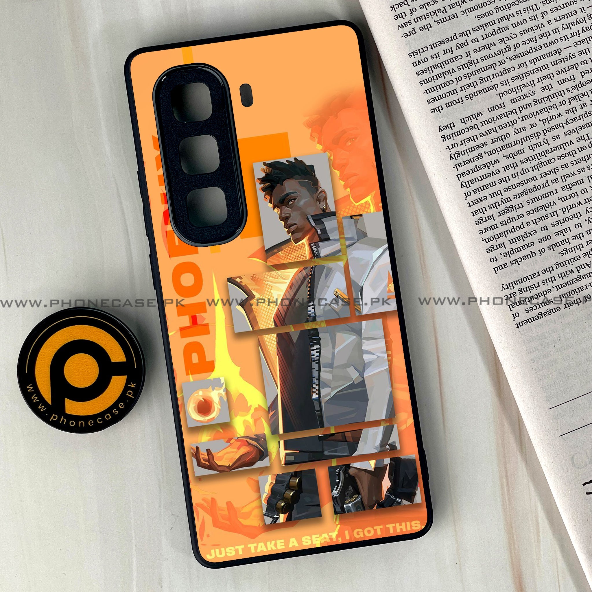 Infinix Hot 60 Pro Plus - Battle-Ready Series - Premium Metal Printed soft Bumper shock Proof Case