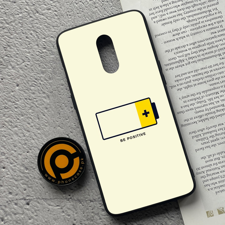 OnePlus 7 - Be Positive Design - Premium Metal Printed soft Bumper Shock Proof Case CS-15211