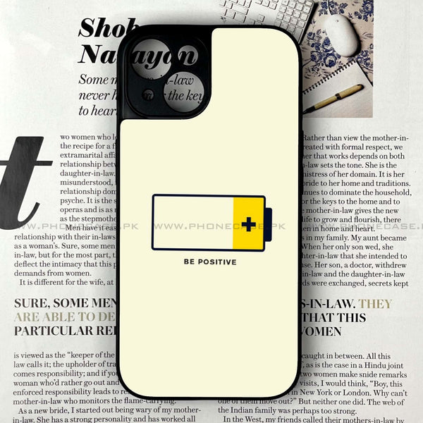 iPhone 13 Mini - Be Positive Design - Premium Metal Printed soft Bumper shock Proof Case