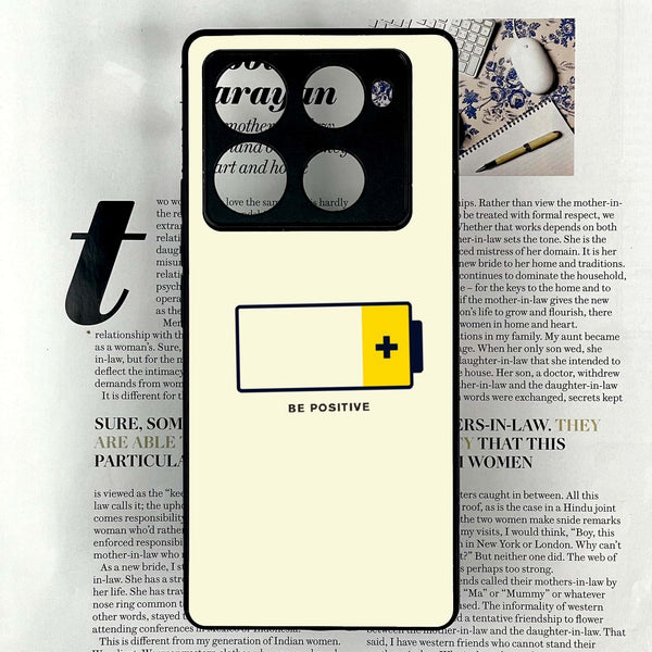 Infinix Note 40 Pro Plus - Be Positive Design - Premium Metal Printed soft Bumper shock Proof Case