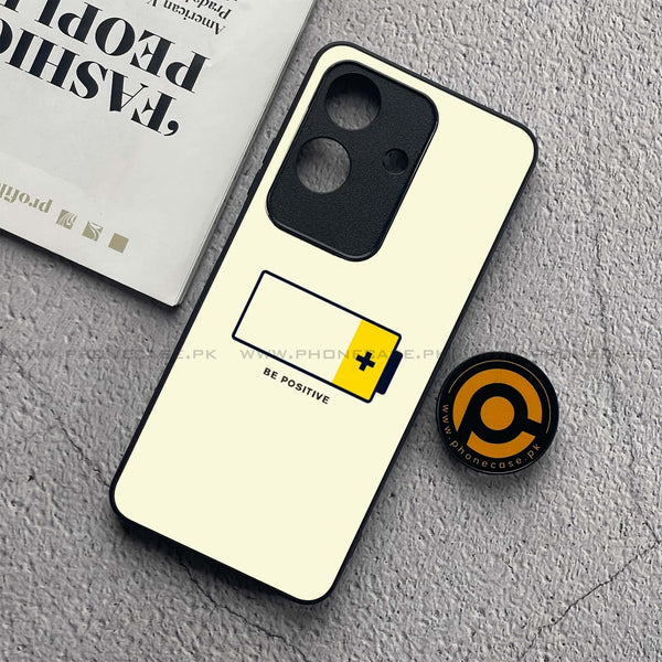 Realme Note 60x - Be Positive Design - Premium Metal  Printed soft Bumper shock Proof Case