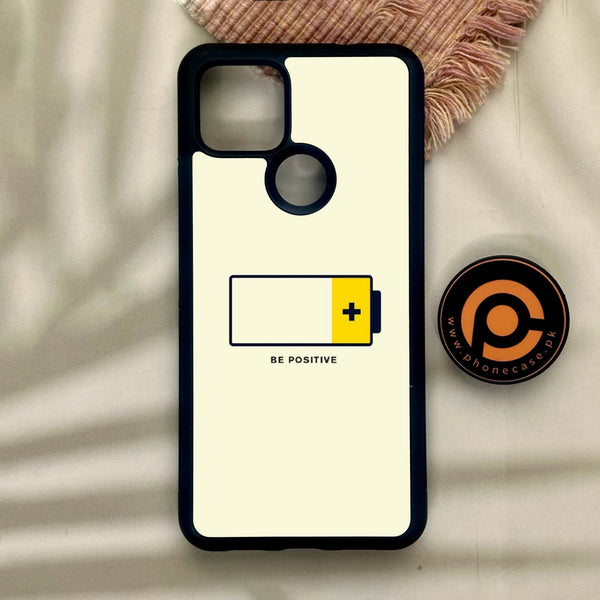 Google Pixel 4a 5G - Be Positive Design - Premium Metal Printed Soft Bumper Shock Proof Case