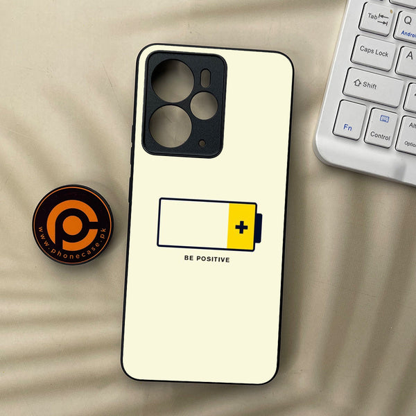 Realme 14 5G - Be Positive Design - Premium Metal Printed soft Bumper Shock Proof Case