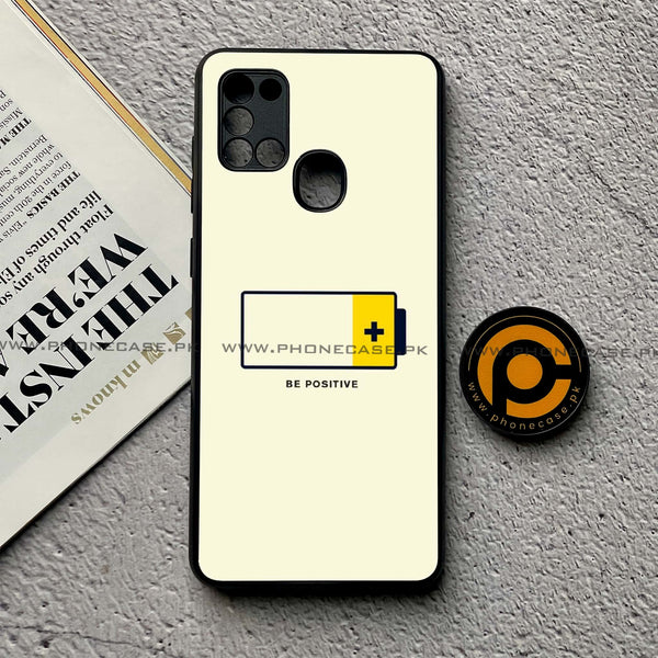 Samsung Galaxy A21s - Be Positive Design - Premium Printed Glass soft Bumper Shock Proof Case