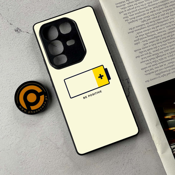Infinix Note 50 - Be Positive Design - Premium Metal Printed Soft Bumper Shockproof Case