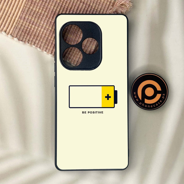 Realme GT 6 - Be Positive Design  - Premium Metal Printed soft Bumper shock Proof Case