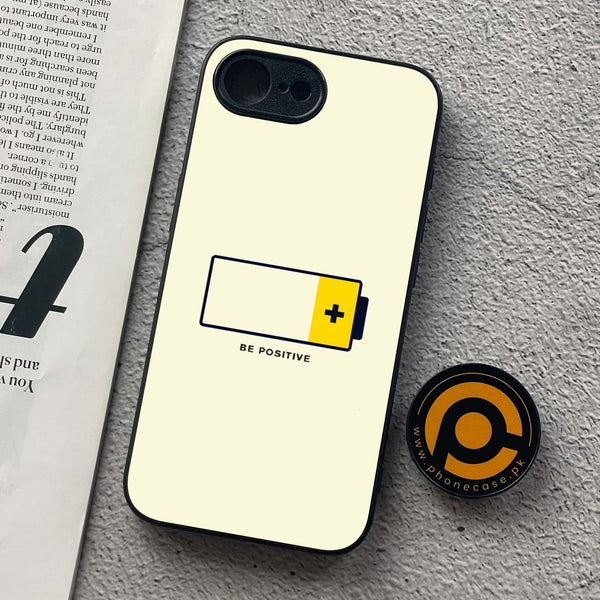 iPhone 16e - Be Positive Design - Premium Metal  Printed soft Bumper shock Proof Case