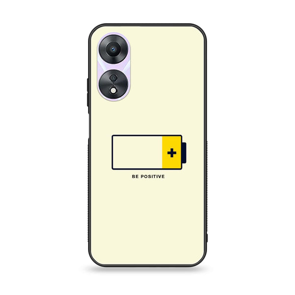 Oppo A78 4G - Be Positive Design -  Premium Printed Metal soft Bumper shock Proof Case