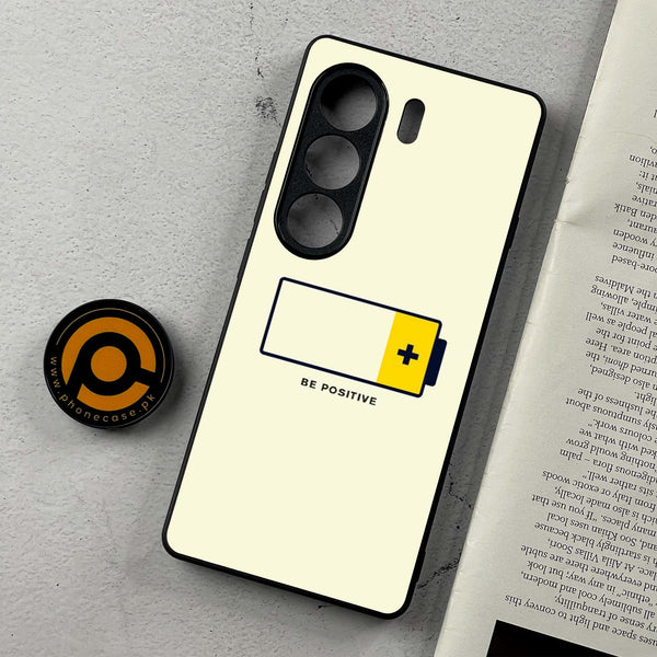 Tecno Camon 40 - Be Positive Design - Premium Metal Printed Soft Bumper Shockproof Case