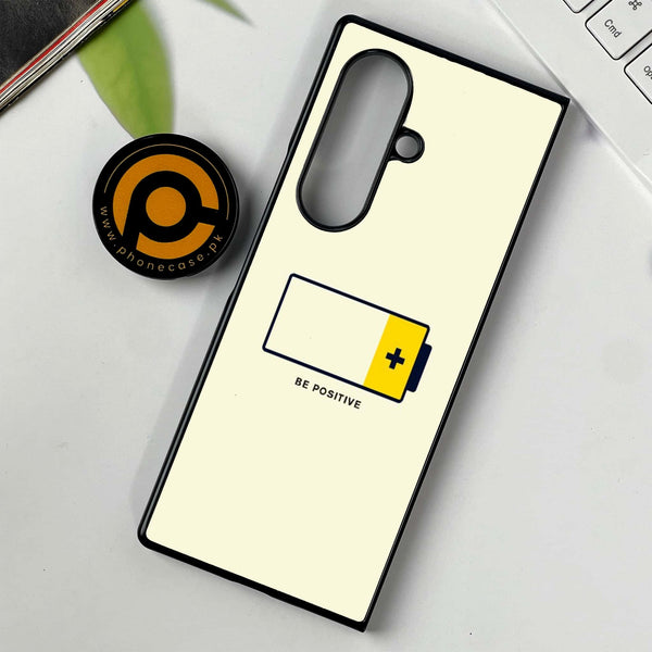 Samsung Galaxy Z Fold 7 - Be Positive Design -  Premium Metal Printed soft Bumper shock Proof Case