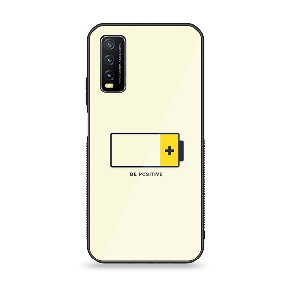 Vivo Y20 2021 - Be Positive Design - Premium Printed Glass soft Bumper shock Proof Case