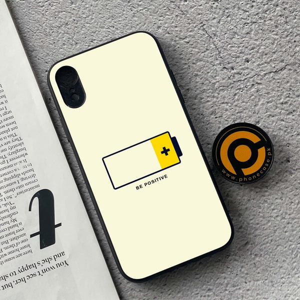 iPhone XR - Be Positive Design - Premium Metal Printed soft Bumper shock Proof Case