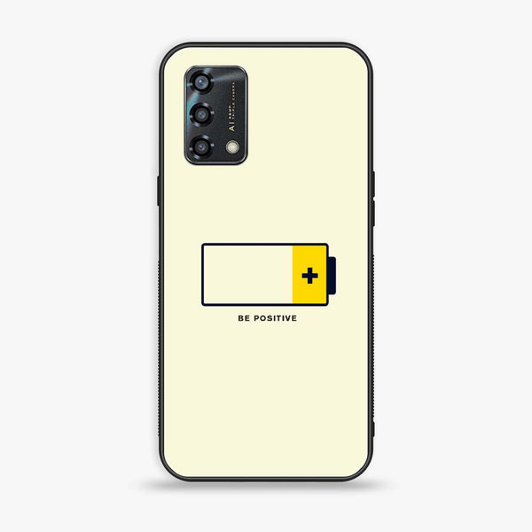 Oppo A95 - Be Positive Design - Premium Printed Glass soft Bumper Shock Proof Case