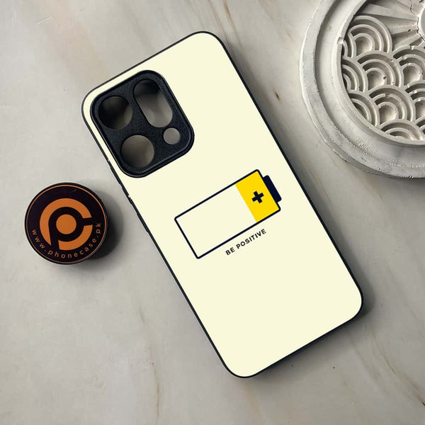 Oppo Reno 14 5G - Be Positive Design  - Premium Metal Printed soft Bumper shock Proof Case