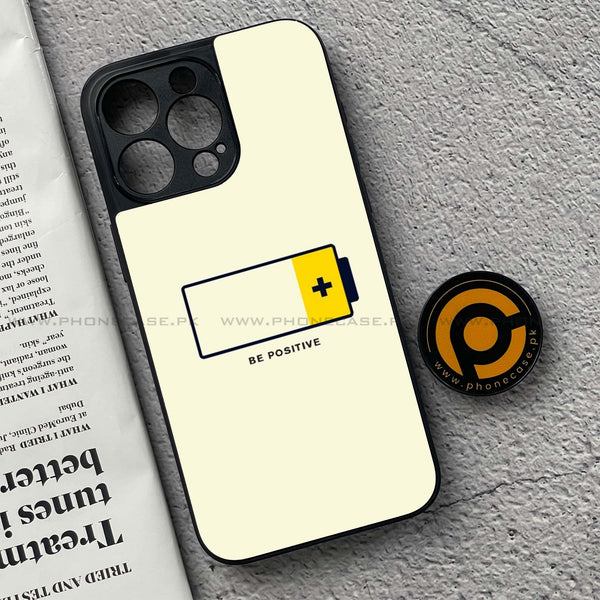 iPhone 15 Pro - Be Positive Design - Premium Metal Printed soft Bumper shock Proof Case