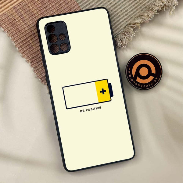 Samsung Galaxy A71 - Be Positive Design - Premium Metal Printed soft Bumper shock Proof Case