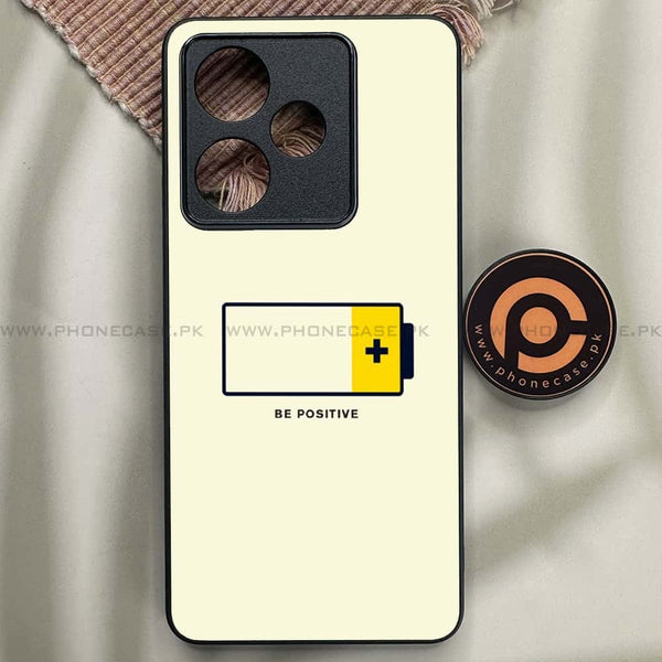 Realme GT 6T - Be Positive Design  - Premium Metal Printed soft Bumper shock Proof Case