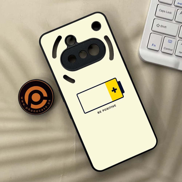 Nothing Phone 3a - Be Positive Design  - Premium Metal Printed soft Bumper shock Proof Case