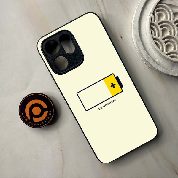 Oppo Reno 14F - Be Positive Design - Premium Metal Printed Soft Bumper Shockproof Case