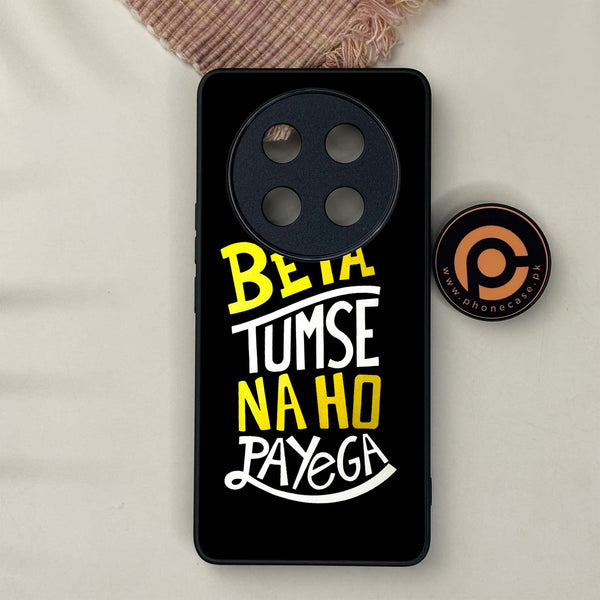 Honor X9c 5G - Beta Tum Se Na Ho Payega - Premium Metal Printed soft Bumper shock Proof Case