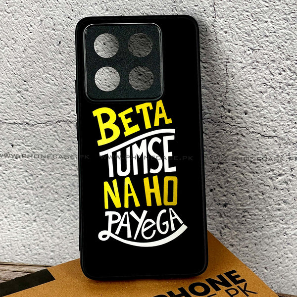 Xiaomi 14T - Beta Tum Se Na Ho Payega - Premium Printed Glass soft Bumper shock Proof Case