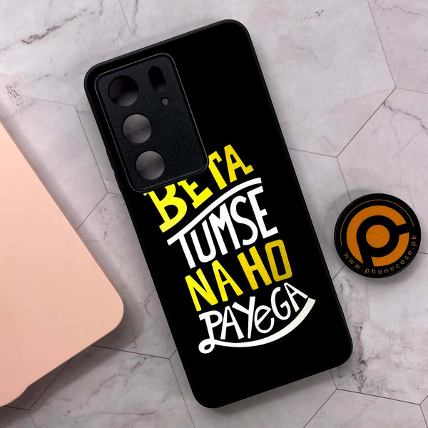 Realme C75x 4G - Beta Tum Se Na Ho Payega - Premium Metal Printed soft Bumper shock Proof Case