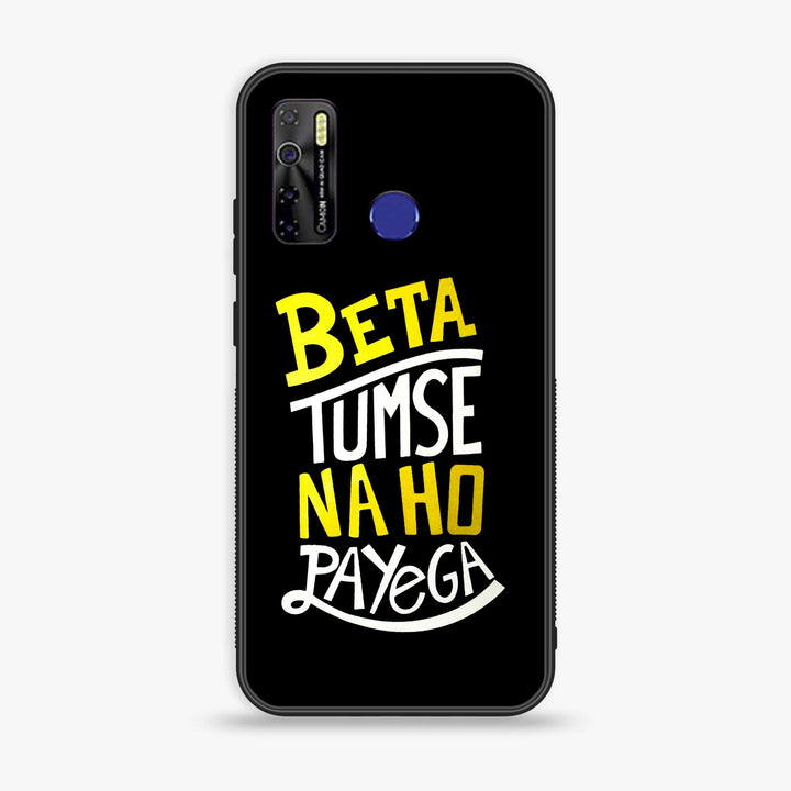 Tecno Camon 15 - Be Positive Design - Premium Printed Glass soft Bumper shock Proof Case