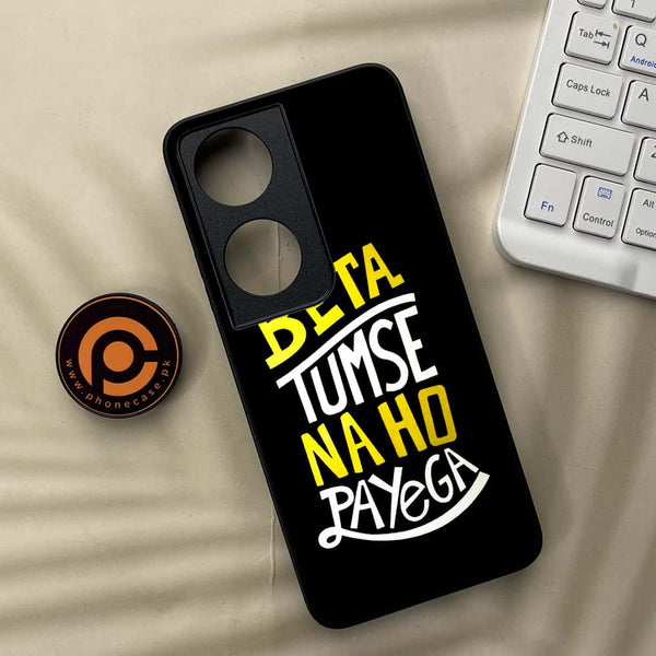 Honor x7b - Beta Tum Se Na Ho Payega - Premium Metal Printed soft Bumper shock Proof Case