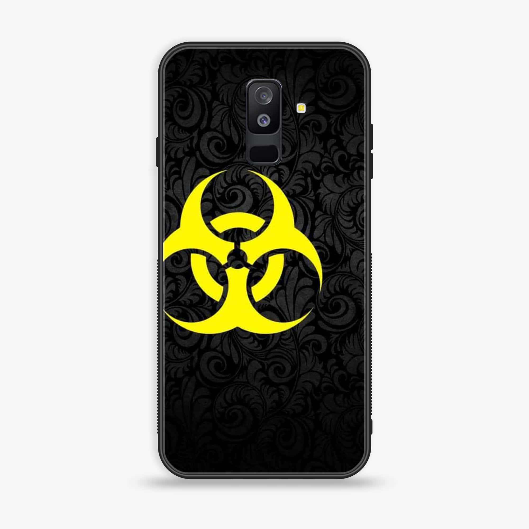 Samsung Galaxy A6 Plus (2018) - Biohazard Sign Series - Premium Printed Glass soft Bumper shock Proof Case
