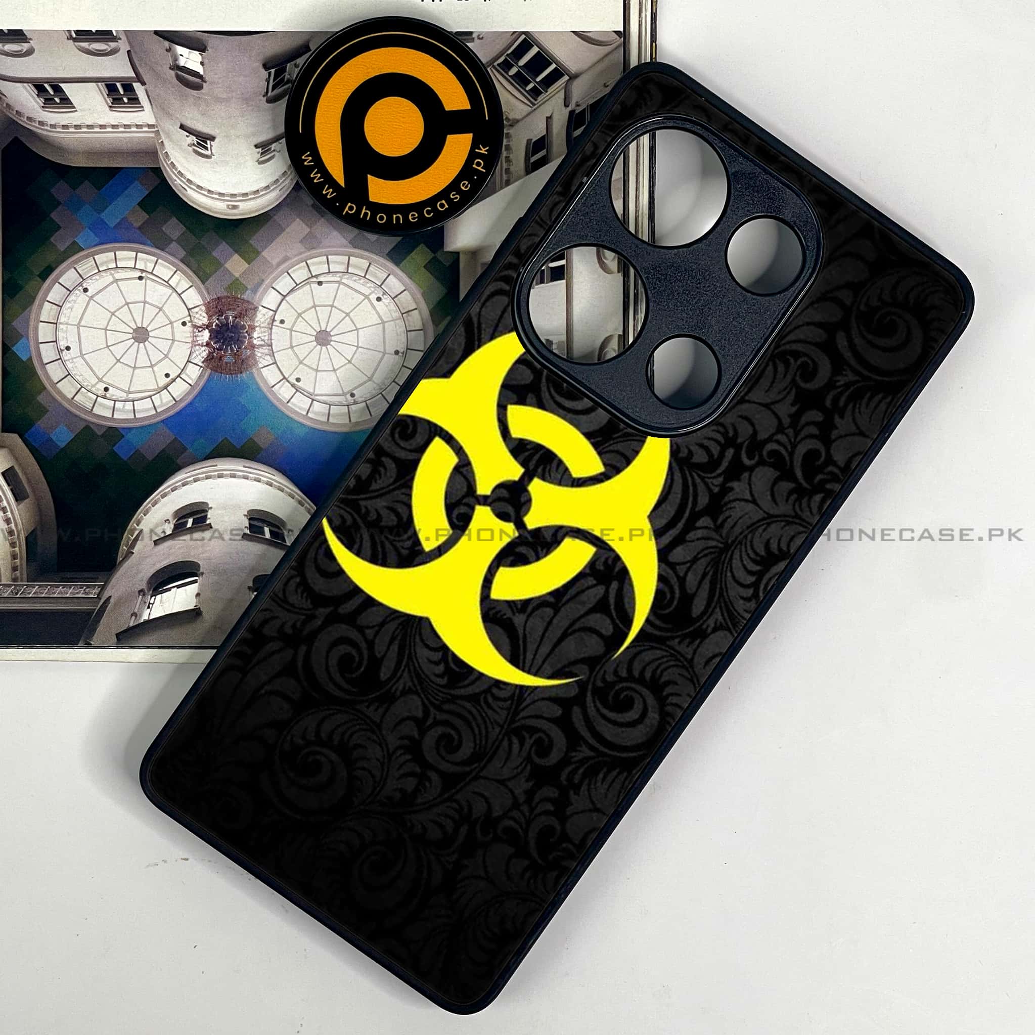 Redmi Note 13 Pro 4G - Biohazard Sign Series - Premium Metal Printed soft Bumper shock Proof Case
