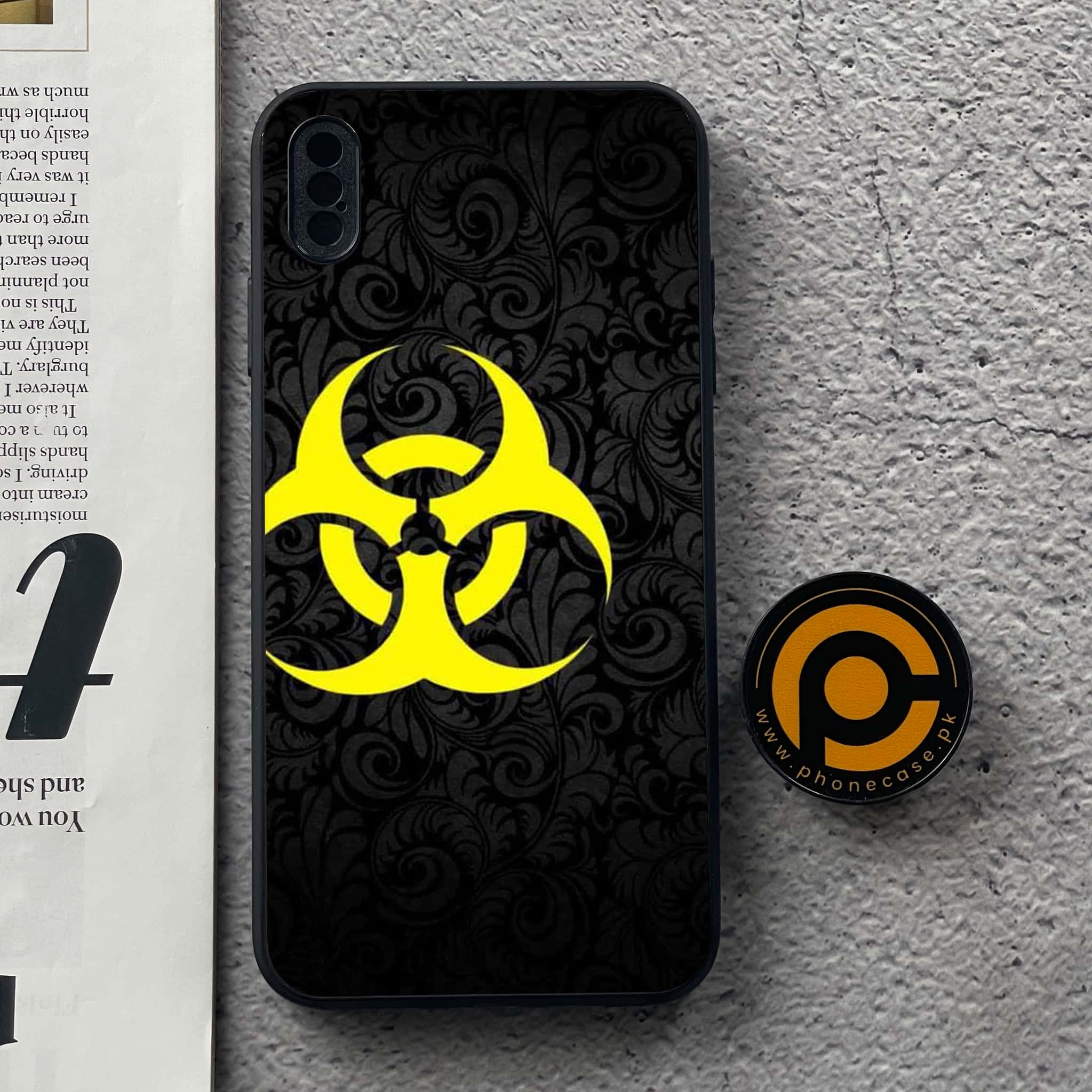 iPhone XS Max - Biohazard Sign Series - Premium Metal Printed soft Bumper shock Proof Case