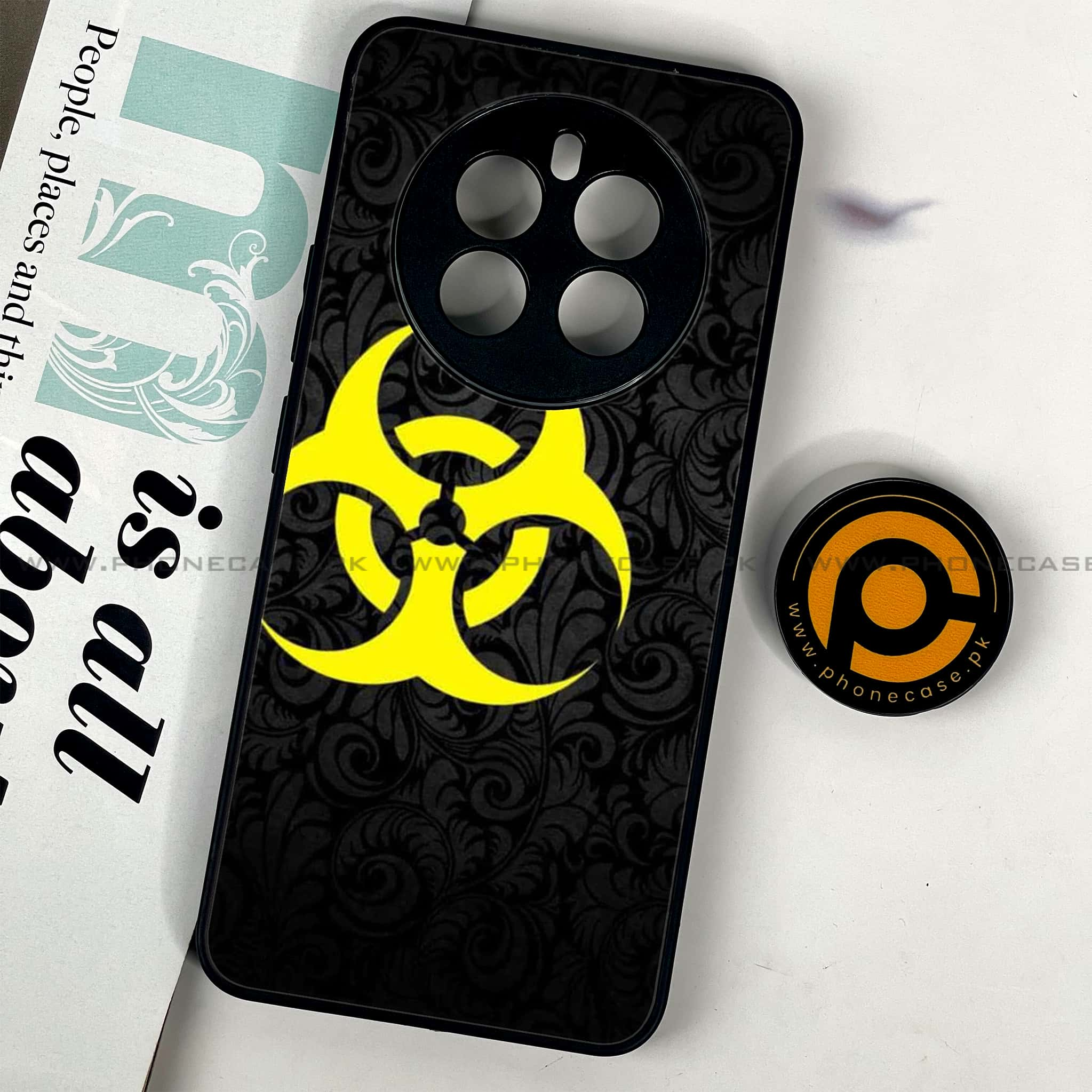 Realme 12 - Biohazard Sign Series - Premium Printed Glass soft Bumper shock Proof Case