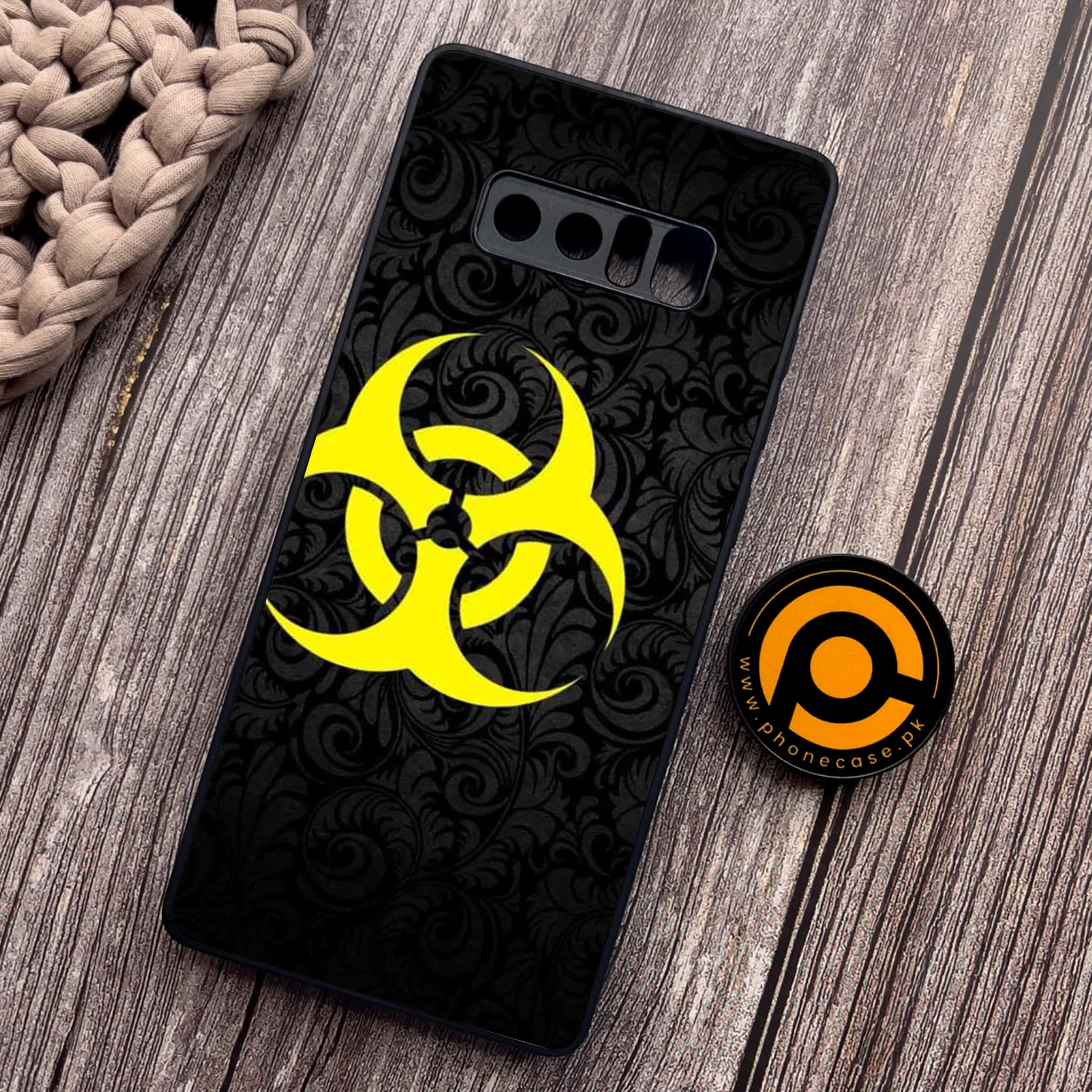 Samsung Galaxy Note 8 - Biohazard Sign Series - Premium Metal Printed soft Bumper shock Proof Case